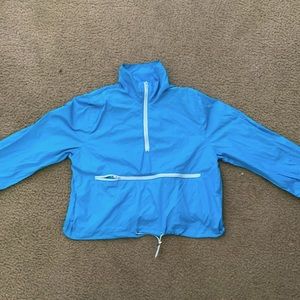 Blue turtle neck top